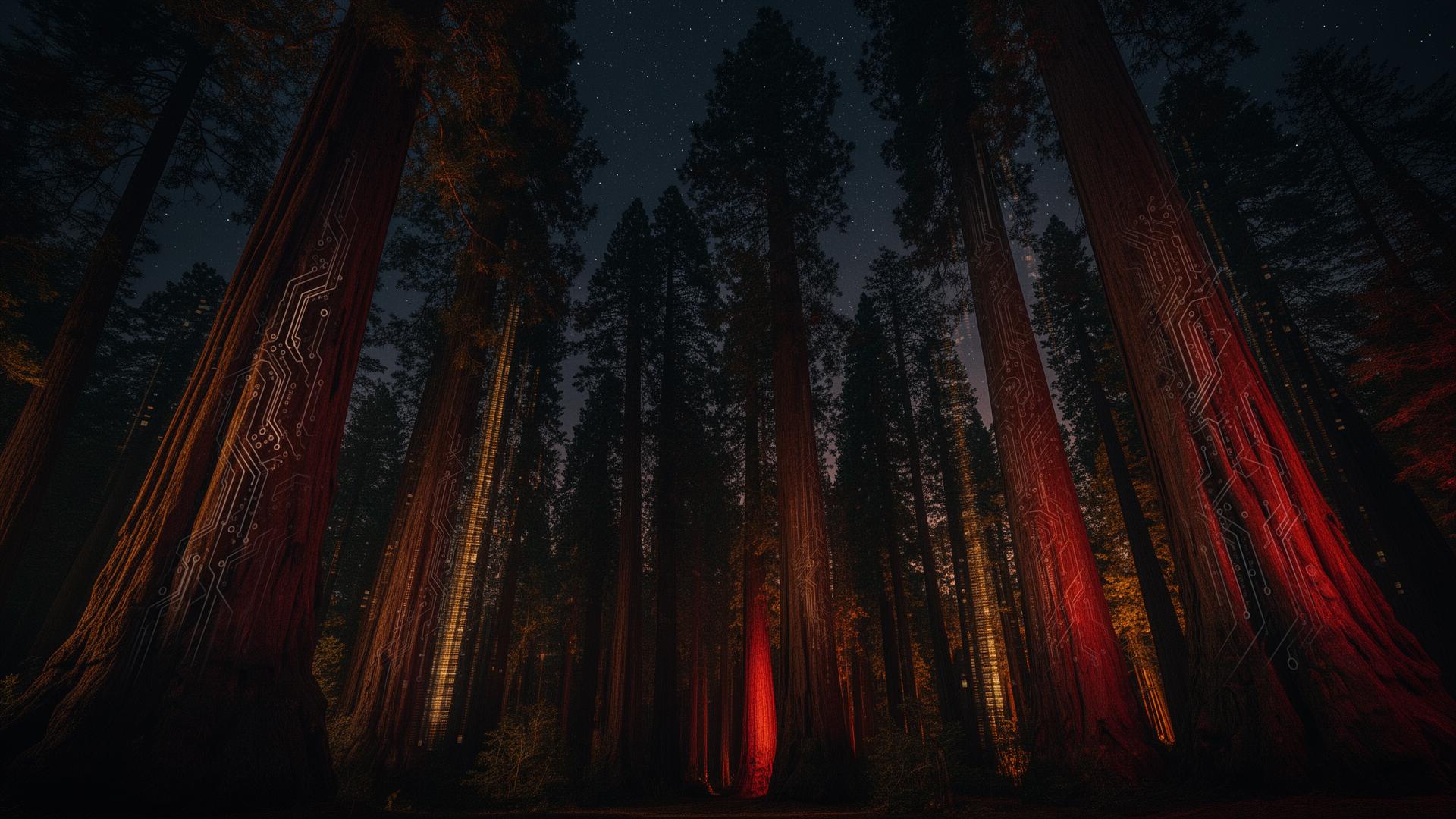 Digital redwood forest